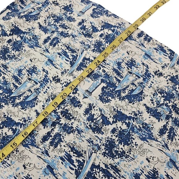 Columbia Men’s Sailboat Lighthouse Print Button Up Short Sleeve Shirt Sz Medium - Picture 9 of 15